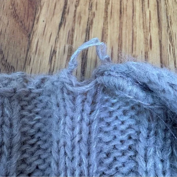 MADE IN ITALY Artsy Minimalist Lagenlook Mohair Wool Blend Ribbed Open Cardigan - Picture 9 of 14